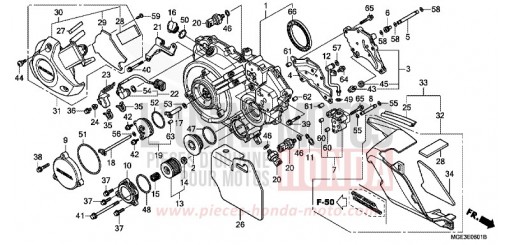 PANNEAU CARTER-MOTEUR D. (VFR1200FD) VFR1200FDC de 2012